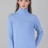 Amelia Cashmere Roll Collar - Hyacinth
