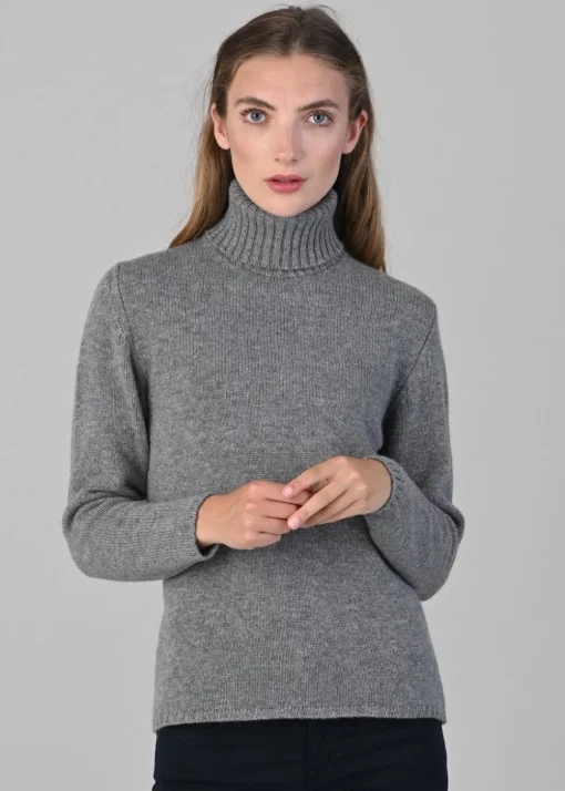 Amelia Cashmere Roll Collar - Flannel