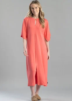 Asta Midi Dress - Coral Pink
