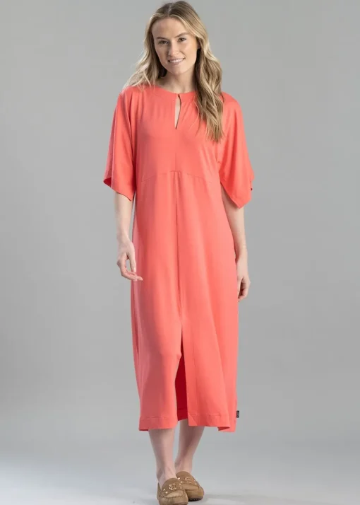 Asta Midi Dress - Coral Pink