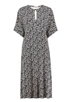 Asta Midi Dress - Sand and Navy