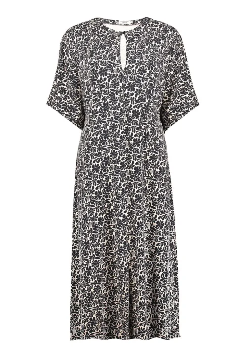 Asta Midi Dress - Sand and Navy