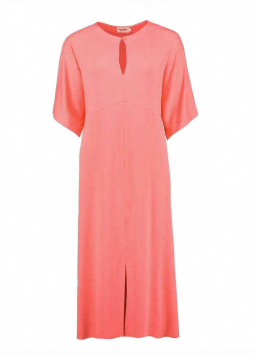 Asta Midi Dress - Coral Pink