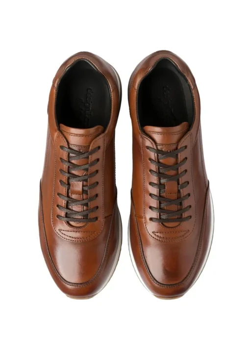 Bannister Trainers - Cedar Burnished Calf
