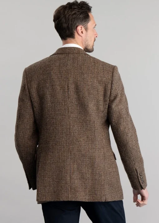 Beal Harris Tweed Jacket - Brown and Olive Shepherds Check