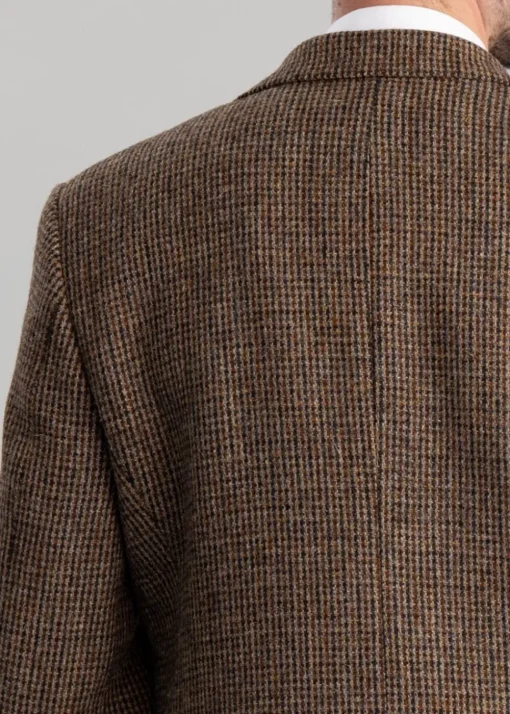 Beal Harris Tweed Jacket - Brown and Olive Shepherds Check