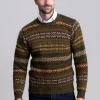 Braewick Crew Neck - Loden Fairisle