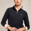 Burford Quarter Zip Neck Sweatshirt - Ink Navy