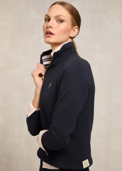 Burford Quarter Zip Neck Sweatshirt - Ink Navy