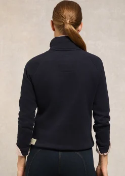 Burford Quarter Zip Neck Sweatshirt - Ink Navy