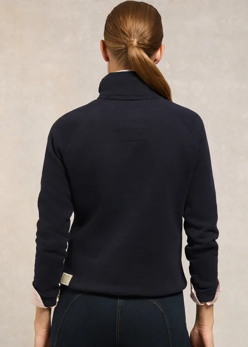 Burford Quarter Zip Neck Sweatshirt - Ink Navy