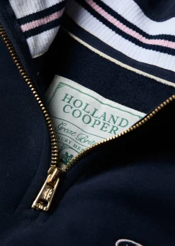 Burford Quarter Zip Neck Sweatshirt - Ink Navy