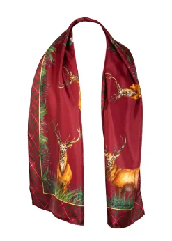Caledonia Classic Silk Scarf - Holly Berry
