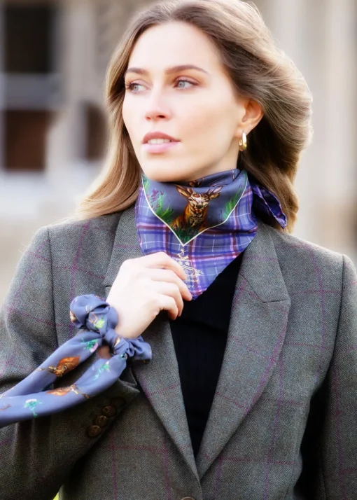 Caledonia Medium Silk Scarf - Soft Amethyst