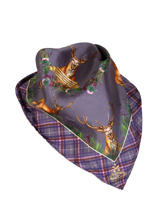 Caledonia Medium Silk Scarf - Soft Amethyst