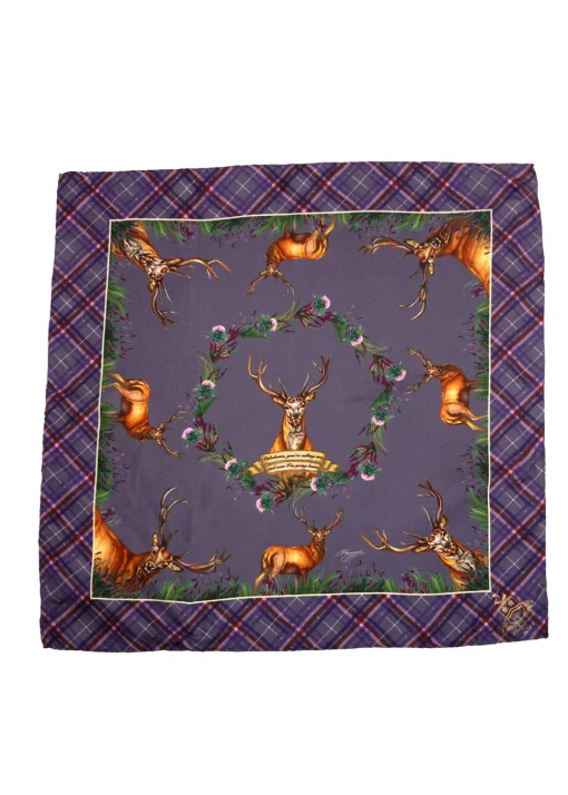Caledonia Medium Silk Scarf - Soft Amethyst