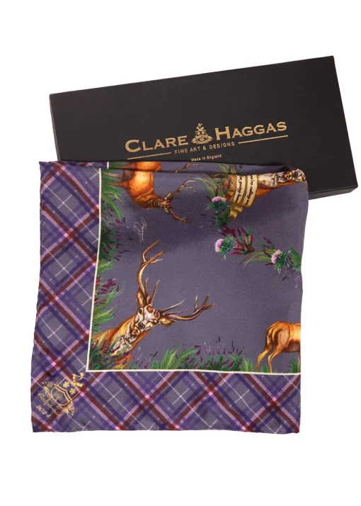 Caledonia Medium Silk Scarf - Soft Amethyst