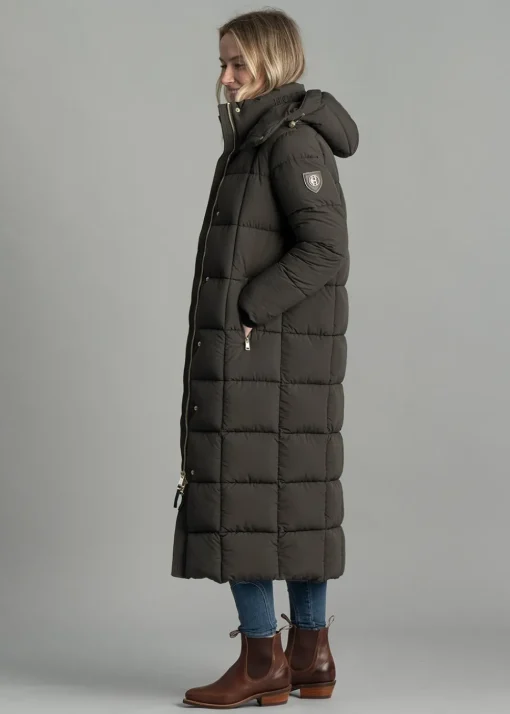 Carrington Longline Coat - Dark Olive