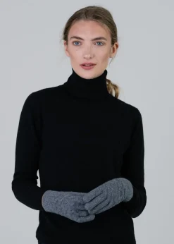Cashmere Cable Gloves - Derby Grey