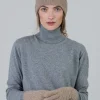 Cashmere Cable Gloves - Dark Natural