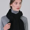 Cashmere Cable Scarf - Black