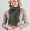 Cashmere Cable Scarf - Loden Mix