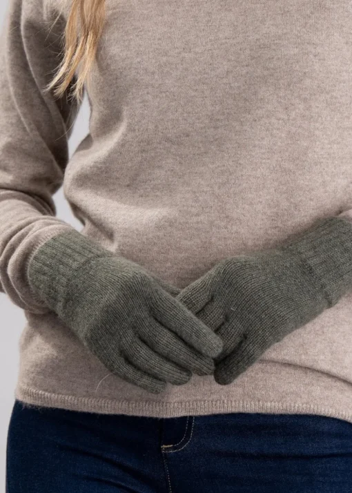 Cashmere Gloves - Loden Mix