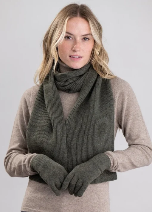 Cashmere Gloves - Loden Mix