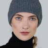 Cashmere Ribbed Hat - Derby Grey