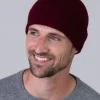 Cashmere Ribbed Hat - Claret