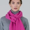 Cashmere Ribbed Scarf - Infra Pink