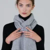 Cashmere Ribbed Scarf - Flannel