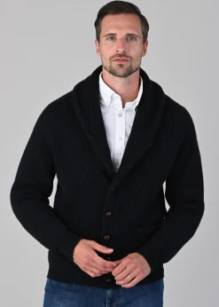 Cashmere Windsor Shawl Jacket - Navy