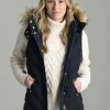 Charlotte Padded Gilet - Navy Blue