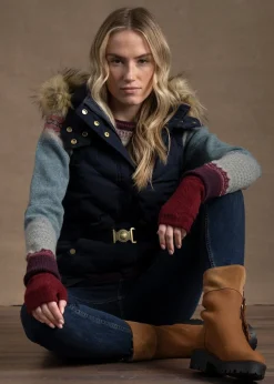 Charlotte Padded Gilet - Navy Blue