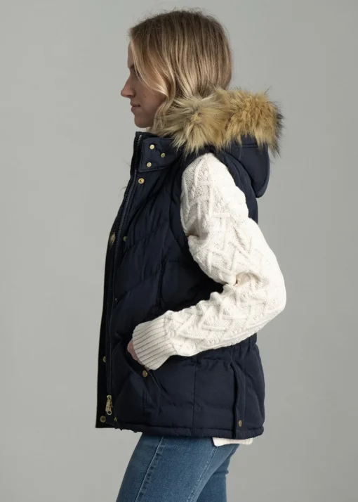 Charlotte Padded Gilet - Navy Blue