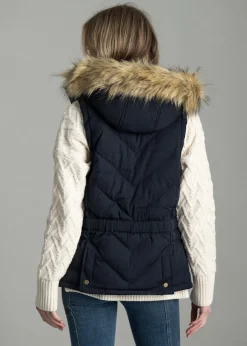 Charlotte Padded Gilet - Navy Blue
