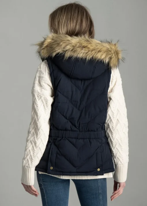 Charlotte Padded Gilet - Navy Blue