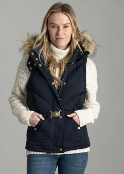 Charlotte Padded Gilet - Navy Blue