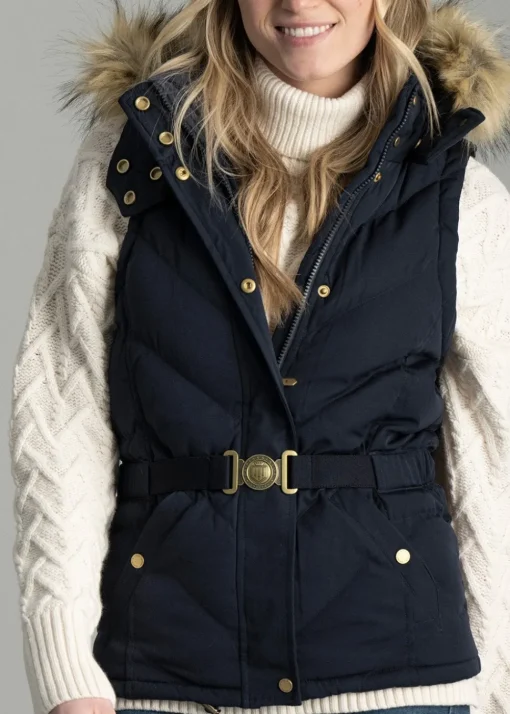 Charlotte Padded Gilet - Navy Blue