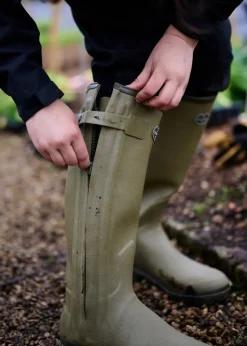 Chasseur Cuir Ladies Wellingtons - Vert Vierzon