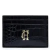 Chelsea Card Holder - Black Croc