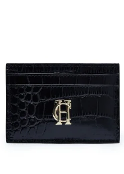 Chelsea Card Holder - Black Croc