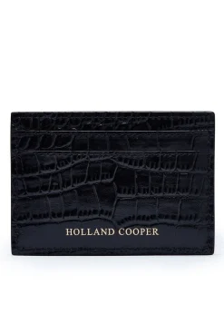 Chelsea Card Holder - Black Croc