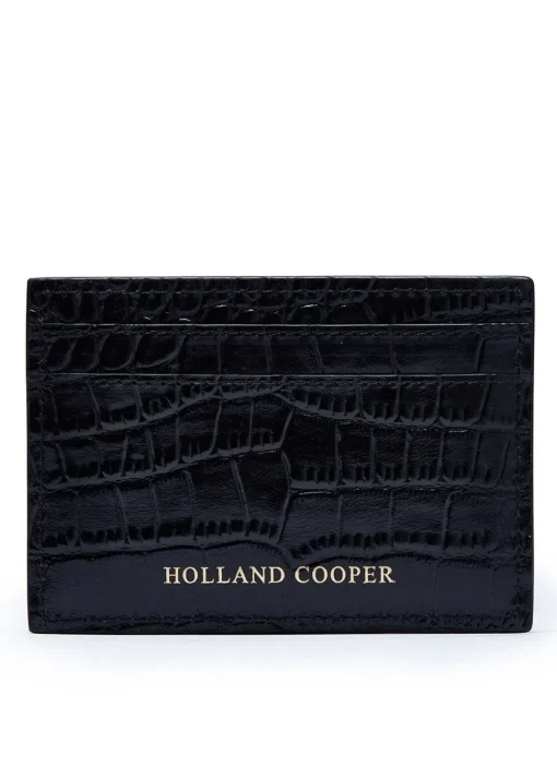 Chelsea Card Holder - Black Croc