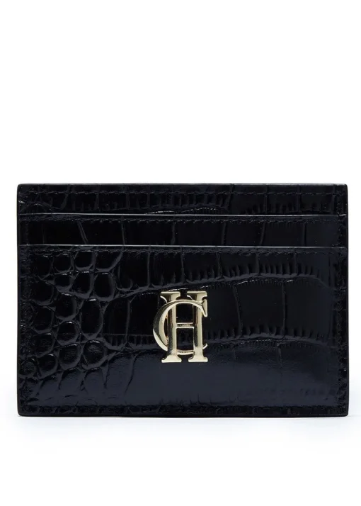 Chelsea Card Holder - Black Croc