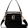 Chelsea Saddle Bag - Black Croc