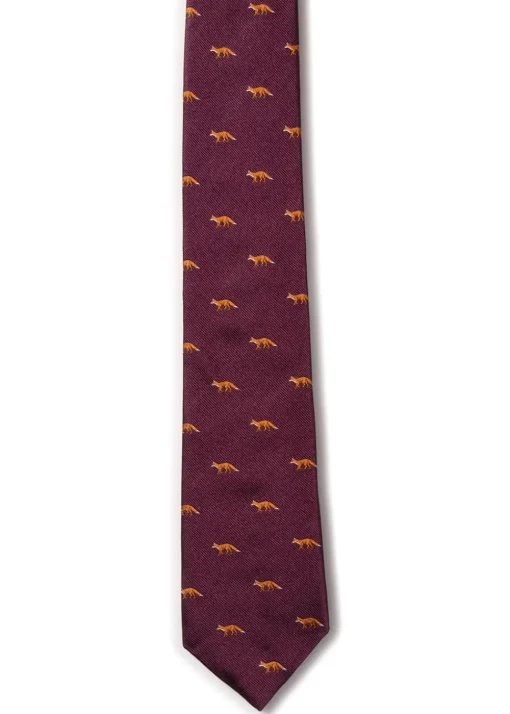 Cheviot Tie - Burgundy Fox