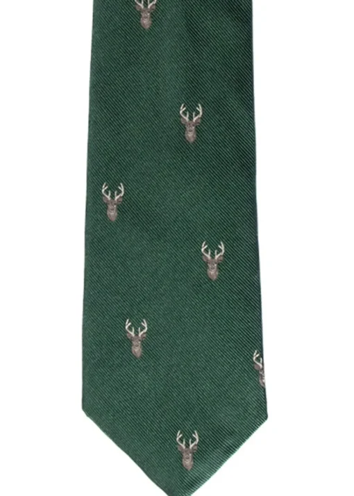 Cheviot Tie - Racing Green Stag