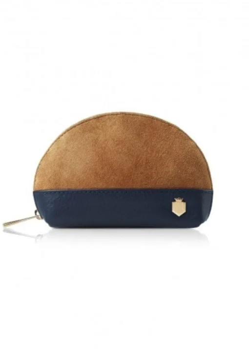 Chiltern Coin Purse - Tan and Navy